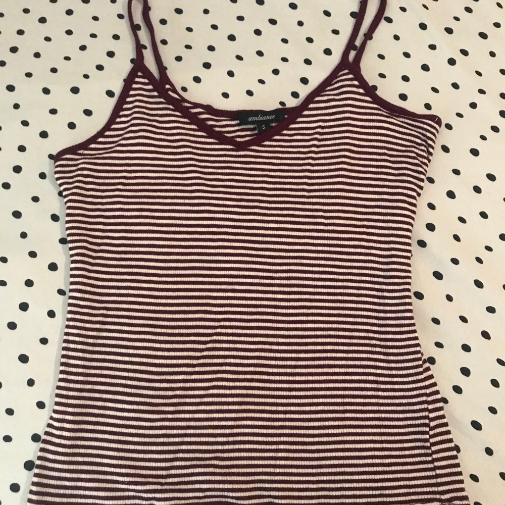 Burgundy Stripped Top